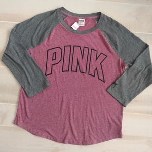 PINK Victoria Secret Baseball Shirt, Size Large